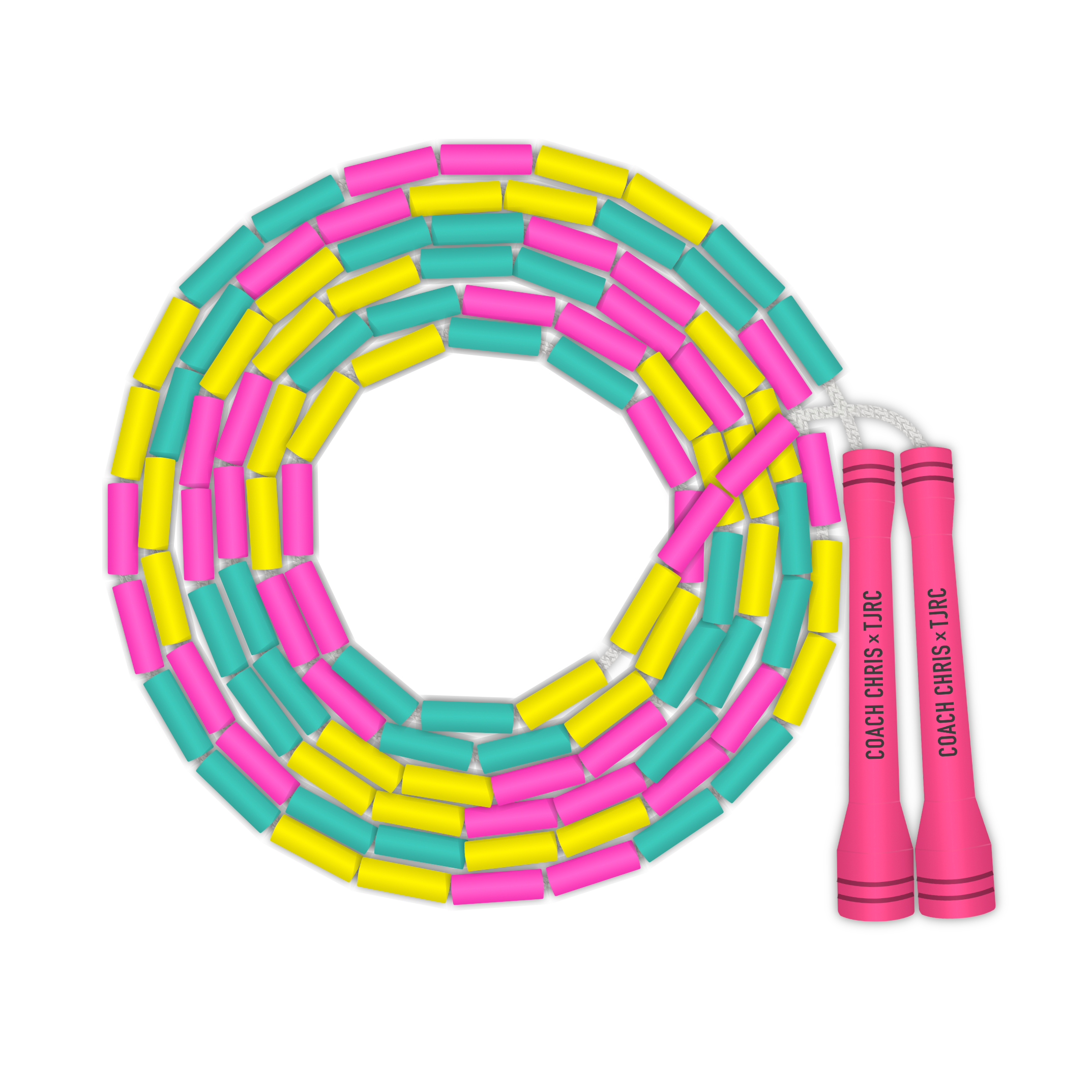 Hot Pink Beaded Rope - Coach Chris | The Jump Rope Company